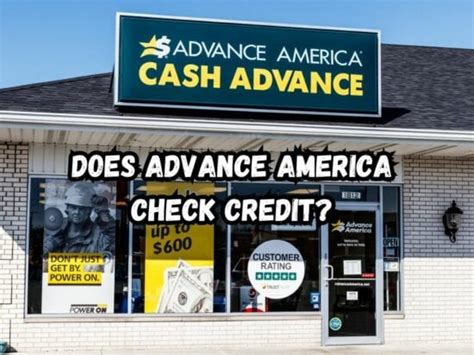 Do Advance America Do Credit Checks